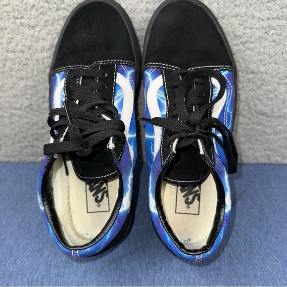 Vans Shoes Old Skool Lightning Mens 7 Womens 8.5 Blue Low Top Skater Sneakers - Picture 9 of 9